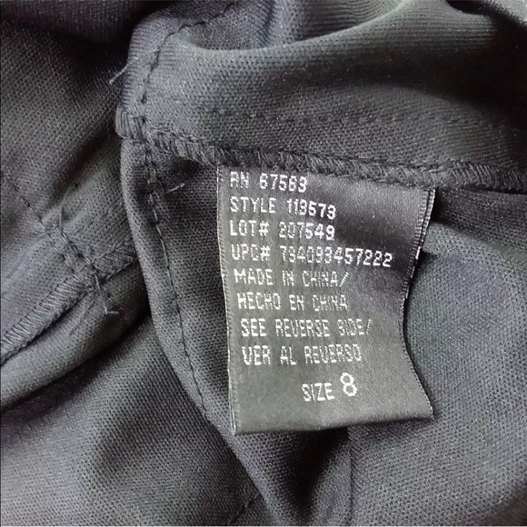 SL Fashions Dress Black Beaded Ruffle Tiered NWOT - Picture 8 of 8